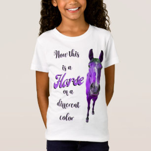 Camiseta Este É Um Cavalo De Uma Púrpura De Cor Diferente