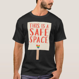 Camiseta Este é um espaço seguro" Teto - Orgulho Protesto x