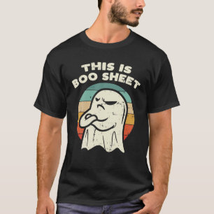 Camiseta Este É Um Fantasma Folha Boo Fantasia Retro De Hal