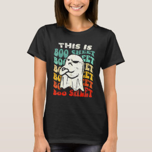 Camiseta Este É Um Fantasma Folha Boo Roupa De Halloween Re