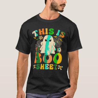 Camiseta Este É Um Hallowee Ghost Groovy Engraçado.