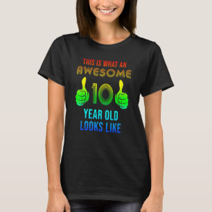 Camiseta Este É Um Olhar Incrível De 10 Anos