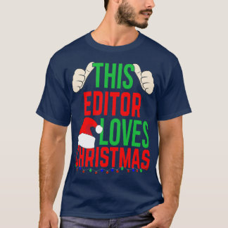 Camiseta Este Editor Adora o presente de Natal Feliz Natal 