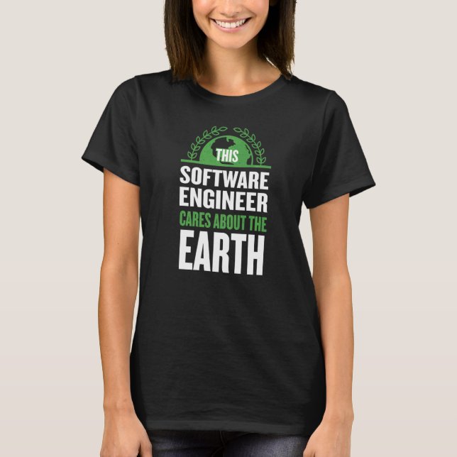 Camiseta Este Engenheiro De Software Se Preocupa Com O Níve (Frente)
