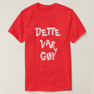 Camiseta este era divertimento no vermelho norueguês