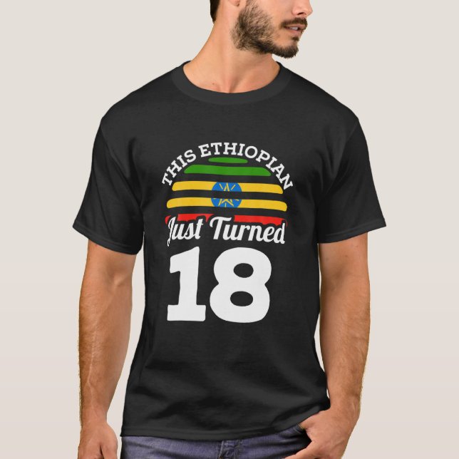 Camiseta Este Etíope Acabou De Transformar 18 Etíopes 18º N (Frente)