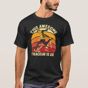Camiseta Este Fantástico Traceur É 20 Parkour De Aniversári