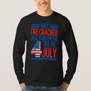Camiseta Este Firecracker Foi Nascer Em 4 De Julho De Anive