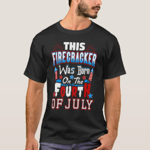 Camiseta Este Firecracker Foi Nascer No Dia 4 De Julho, Bi