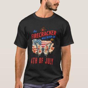 Camiseta Este Firecracker Foi Nascer No Dia 4 De Julho, Bi