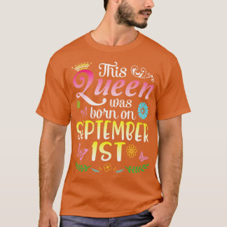 Camiseta Este Foi O Nascer De 1 De Setembro Feliz Aniversár