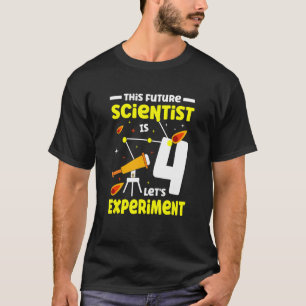 Camiseta Este Futuro Cientista É Feliz Experimento De 4 Vam