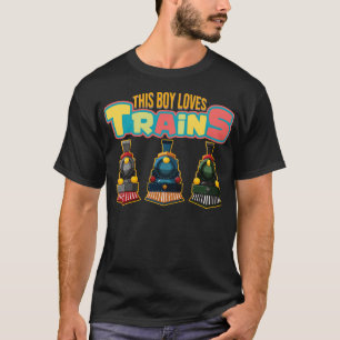 Camiseta Este garoto ama locomotivas Kid Sboys trem
