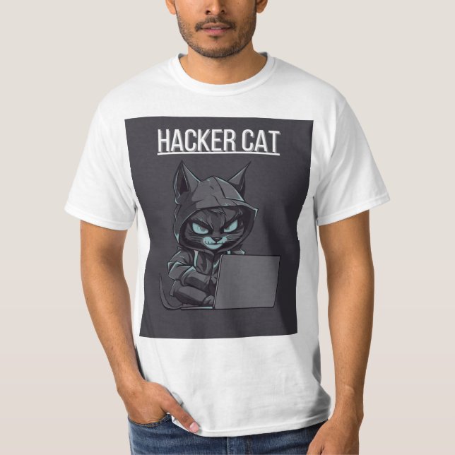 Camiseta este gato hacker (Frente)