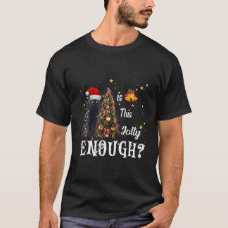 Camiseta Este Gato Negro Chega De Feliz Natal?