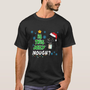 Camiseta Este Gato Negro Chega De Feliz Natal?