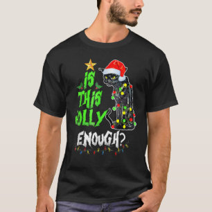 Camiseta Este Gato Negro Chega De Feliz Natal?