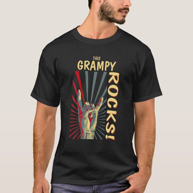 Camiseta Este Grampy Rocks Retro Concert 70S 80S Fu (Frente)