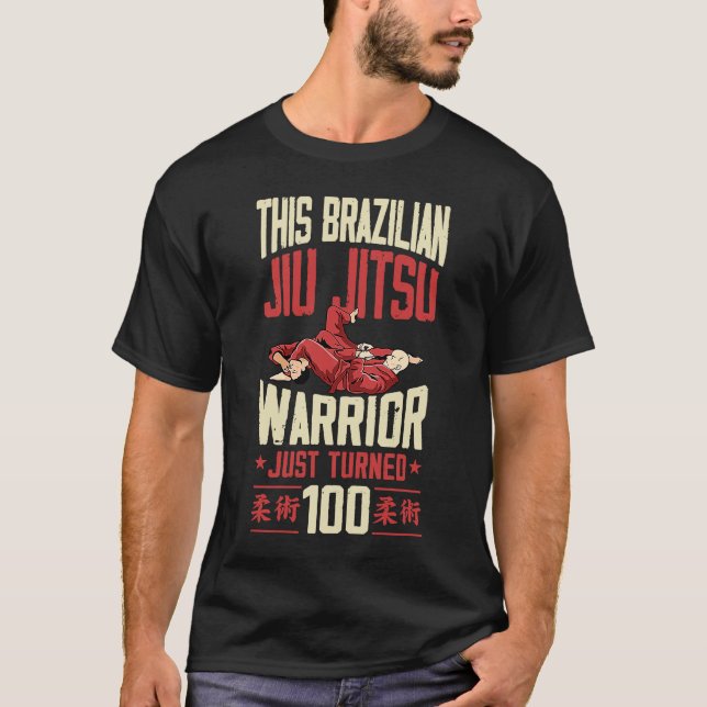 Camiseta Este Guerreiro Jiu Jitsu acaba de virar 100 B (Frente)