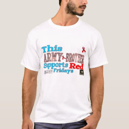 Camiseta Este irmão do EXÉRCITO veste o vermelho