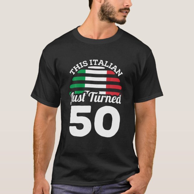 Camiseta Este Italiano Acabou De Transformar 50 Itália 50º  (Frente)