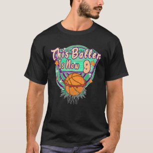 Camiseta Este Jogador Agora É O 9º Aniversário, Retro Basba