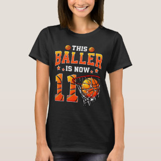 Camiseta Este Jogador de Basquete Tem 11 Anos Meninos de Ba