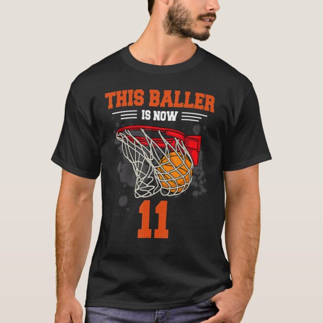 Camiseta Este Jogador Faz 11 anos de 11 de basquetebol (Frente)