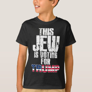 Camiseta Este judeu está votando em Trump eleitor republica