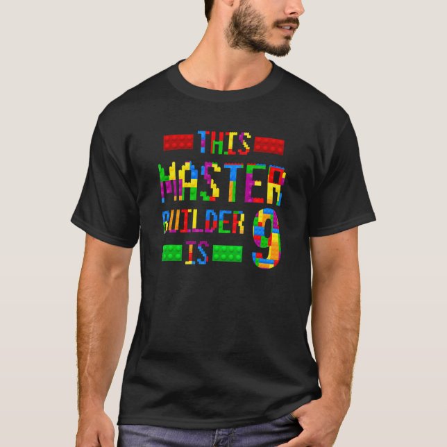 Camiseta Este Master Builder Com 9 Anos De Idade Nascer 201 (Frente)