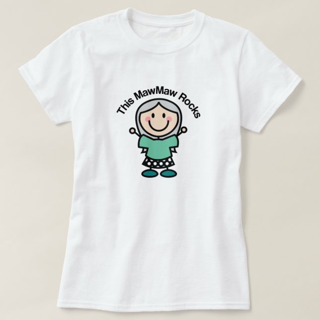 Camiseta Este Mawmaw balança a ideia do presente (Frente do Design)