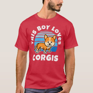 Camiseta Este Menino Adora O Design De Corgis