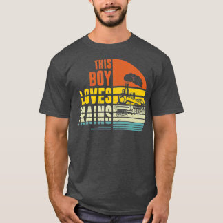 Camiseta Este Menino Adora O Futuro Da Estrada De Ferro Eng