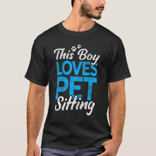 Camiseta Este Menino Adora Pet Sentado Pet De Cachorro