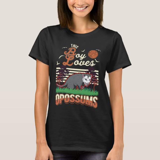 Camiseta Este menino ama gambás (Frente)