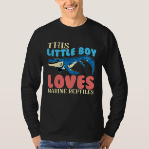 Camiseta Este Menino Ama Répteis Marinhos Mosasaurus D