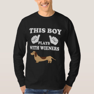 Camiseta Este Menino Brinca Com O Wieners Dachshund