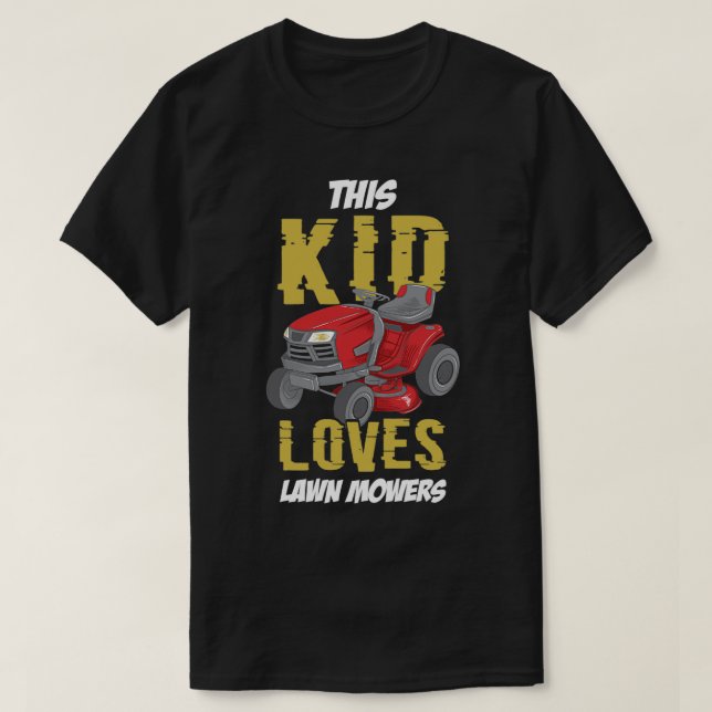 Camiseta Este Miúdo Adora O Lawn Mowers Engraçados (Frente do Design)