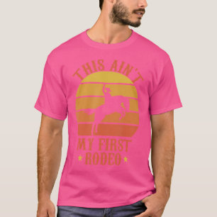Camiseta Este Não É Meu Primeiro Rodeio Pôr do Sol Cavalgad