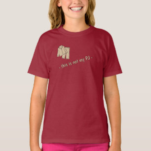 Camiseta Este não é o meu pijama - bege