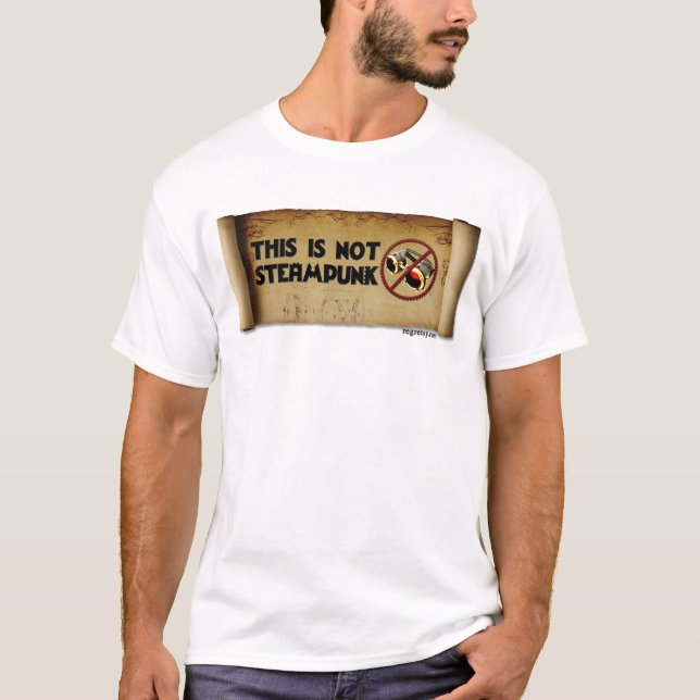 Camiseta Este não é Steampunk (Frente)