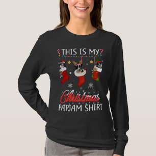 Camiseta Este Natal Pajama Border Collie Em Meias