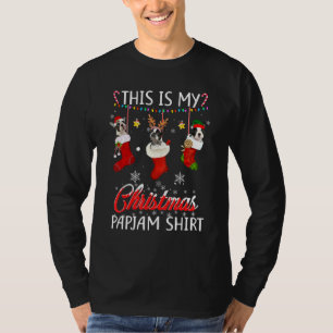Camiseta Este Natal Pajama Boston Dog Em Cachorro Meias