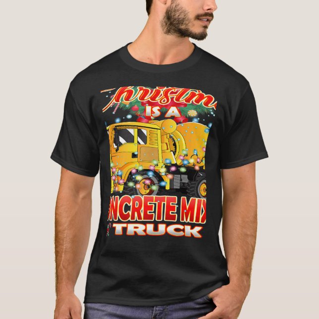 Camiseta Este Natal Tudo o que eu quero é um Concreto Mixer (Frente)