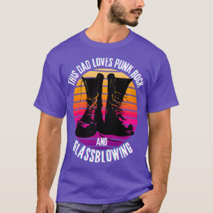 Camiseta este pai ama o punk rock e os sopradores de vidro