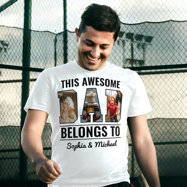 Camiseta Este Pai Incrível Foto Personalizada e Nome para C (Criador carregado)