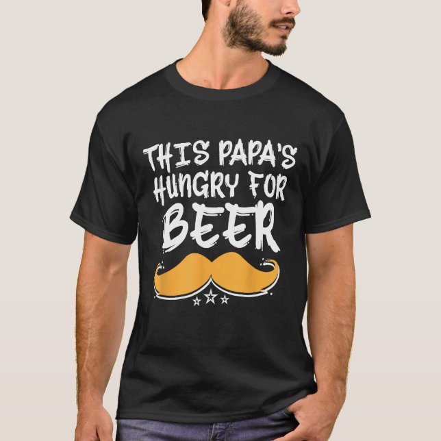 Camiseta Este Papas está com fome para Beer Bebendo Drinker (Frente)