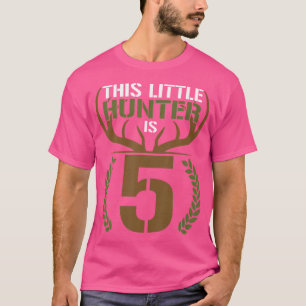 Camiseta Este Pequeno Caçador Tem 5 Anos De 5 Aniversário