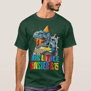 Camiseta Este Pequeno Caminhão Monstro É 15 Aniversário