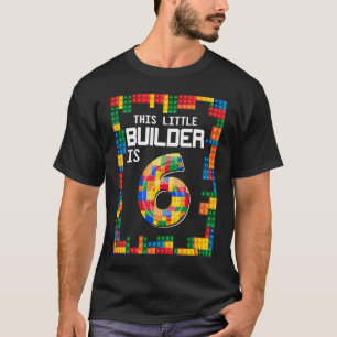 Camiseta Este Pequeno Construtor É 6 Aniversário Engraçado